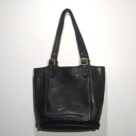 Vintage Coach Legacy 9090 Leather Black Tote - Picture 1 of 12